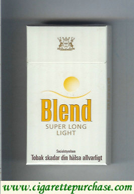 Blend super long Light cigarettes white Sweden